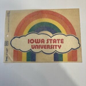 Vintage Iowa State Rainbow sticker